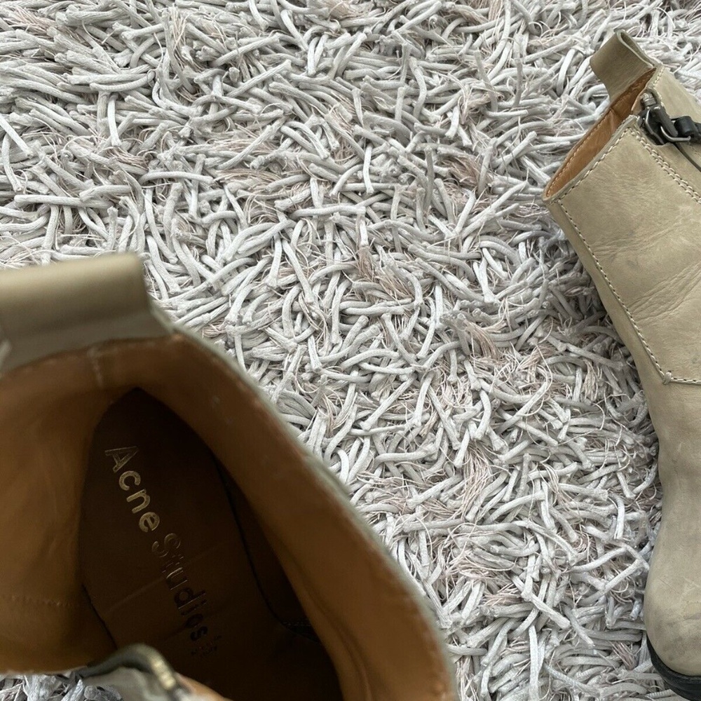 Acne beige suede ankle boots - Picture 10 of 11